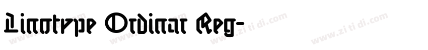 Linotype Ordinar Reg字体转换